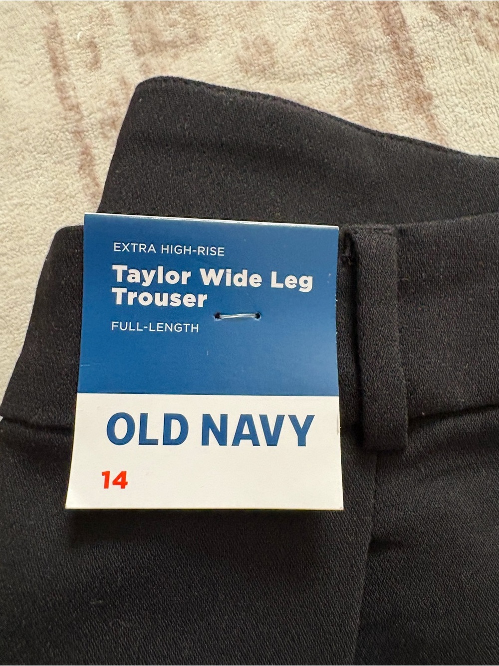 Old Navy Black Taylor Wide Leg Trouser Pants